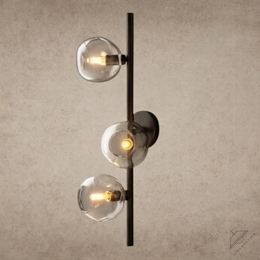 Bubble Clear Glass Cascade Sconce