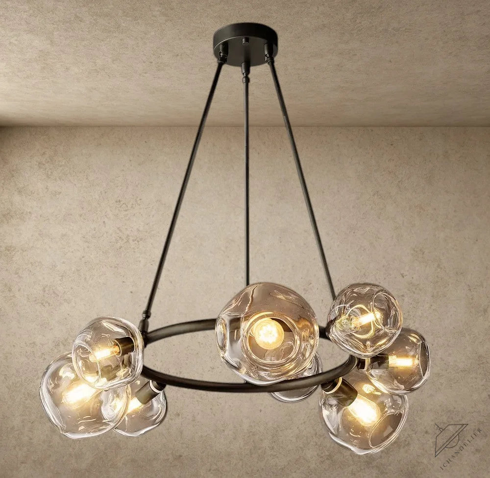 Bubble Clear Glass Round Chandelier