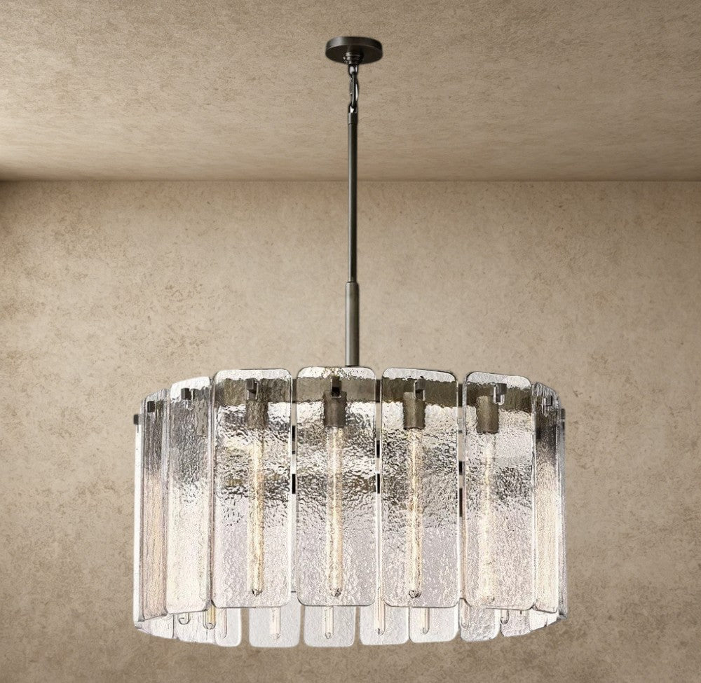 36" / Bronze Calamette Glass Round Chandelier 36", 48", 60"