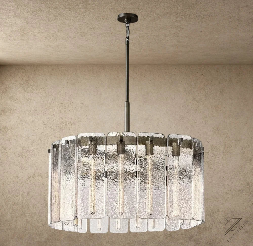 36" / Bronze Calamette Glass Round Chandelier 36", 48", 60"