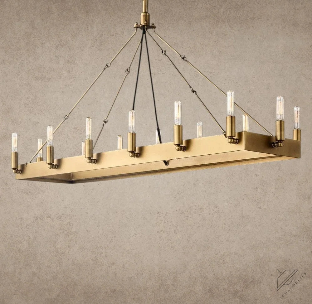 Camino Rectangular Outdoor Chandelier 41", 54"