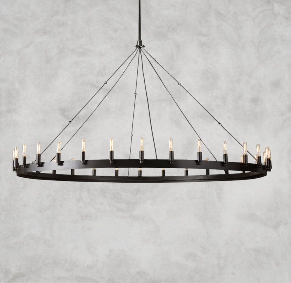 63" / Bronze Camino Round Outdoor Chandelier 26", 38", 50", 63", 73"