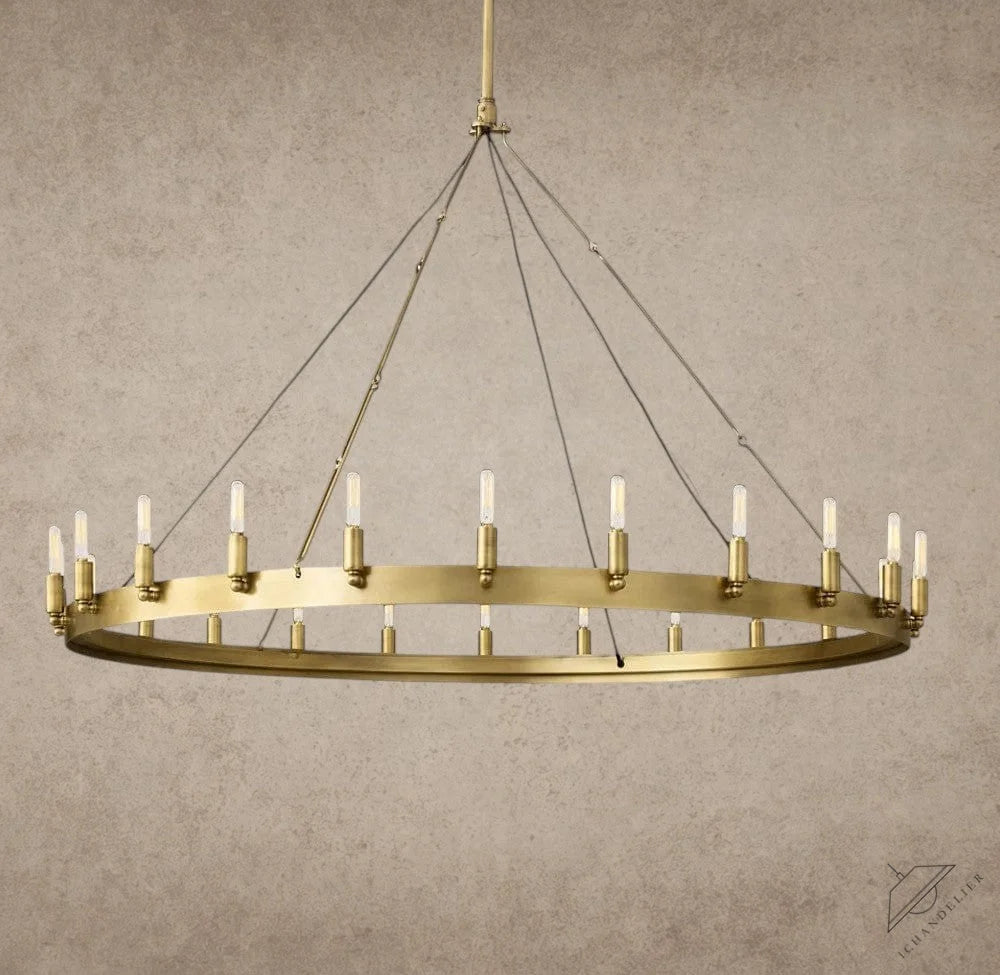 50" / Brass Camino Round Outdoor Chandelier 26", 38", 50", 63", 73"