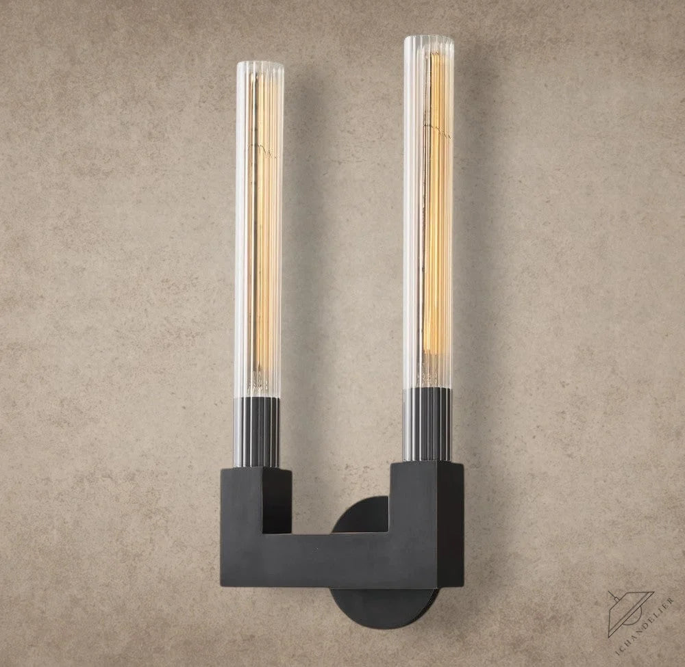 Bronze Cannele Double Sconce