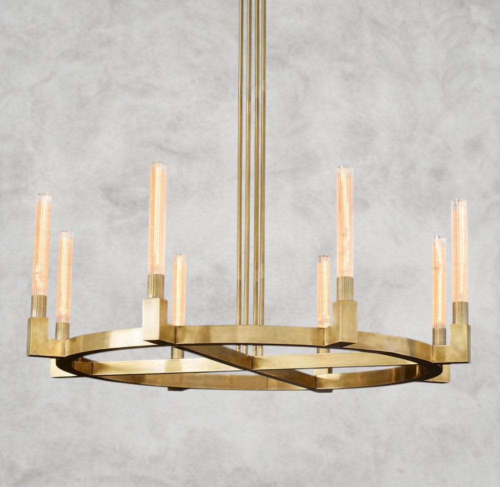 48" / Brass CANNELE ROUND CHANDELIER 36", 48", 60", 72"