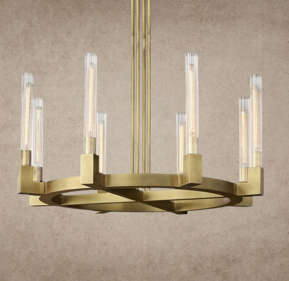 36" / Brass CANNELE ROUND CHANDELIER 36", 48", 60", 72"