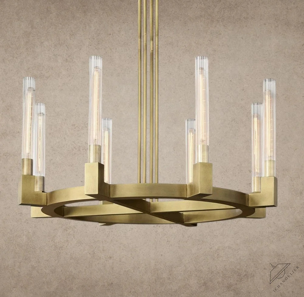 36" / Brass CANNELE ROUND CHANDELIER 36", 48", 60", 72"