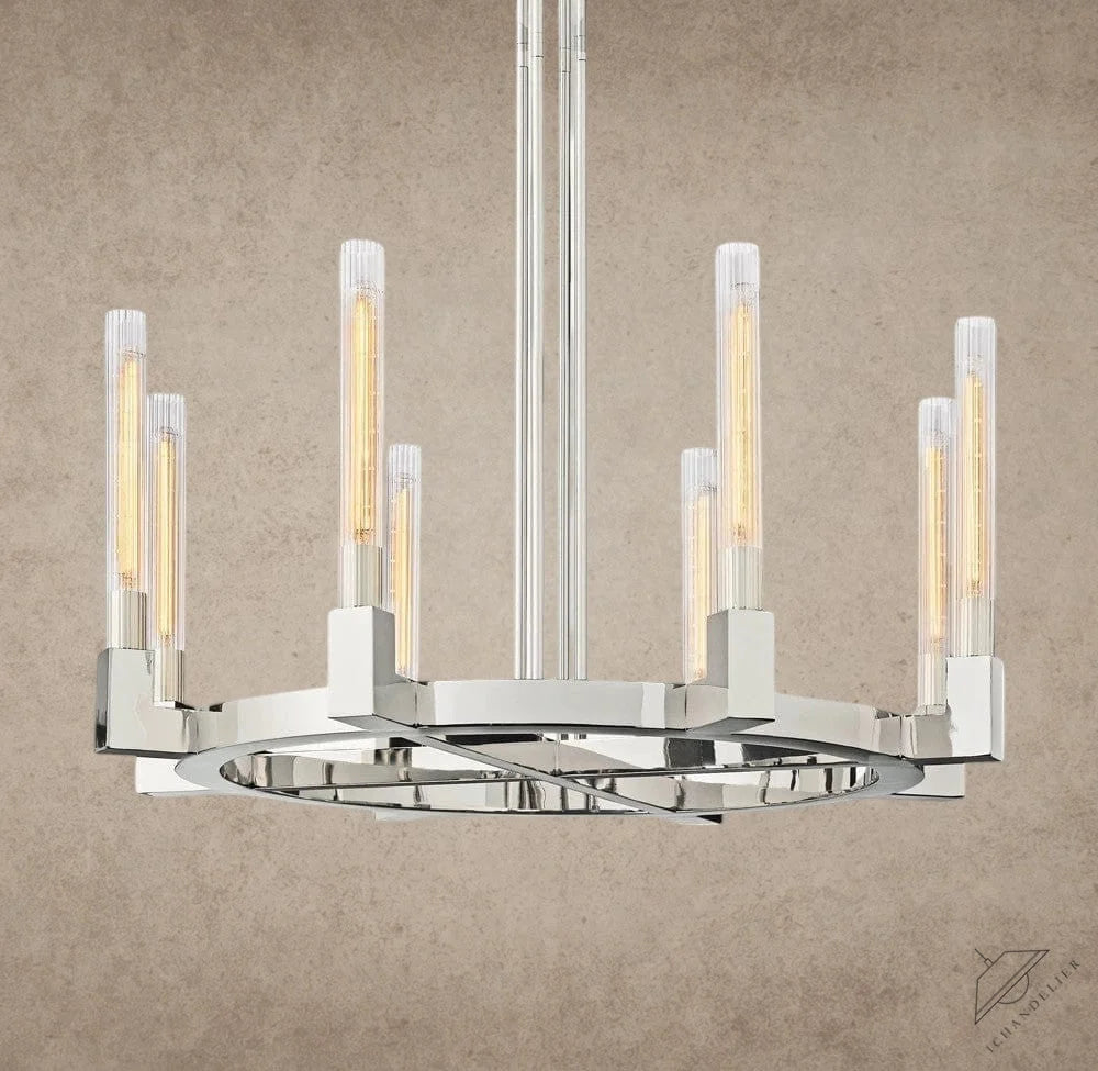 36" / Nickle CANNELE ROUND CHANDELIER 36", 48", 60", 72"