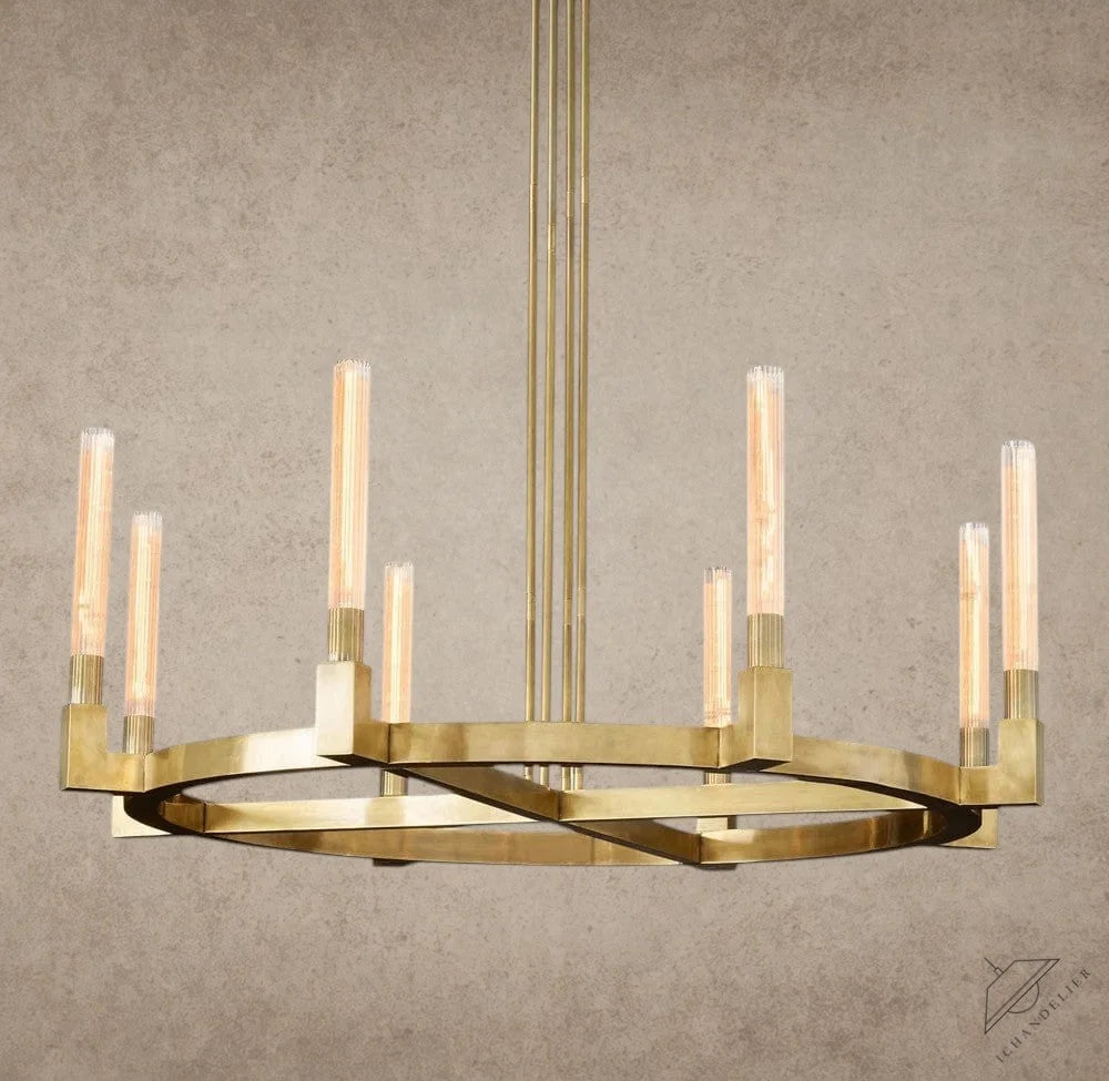 48" / Brass CANNELE ROUND CHANDELIER 36", 48", 60", 72"