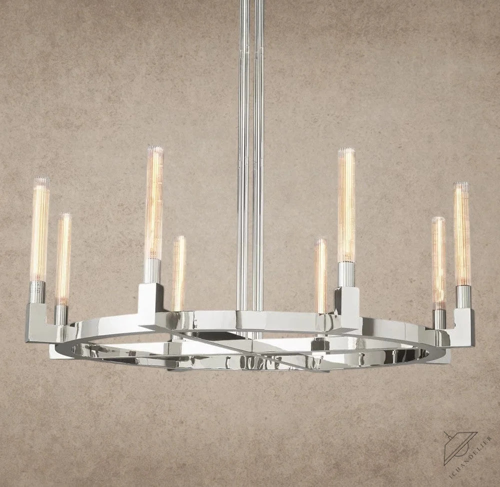 48" / Nickle CANNELE ROUND CHANDELIER 36", 48", 60", 72"