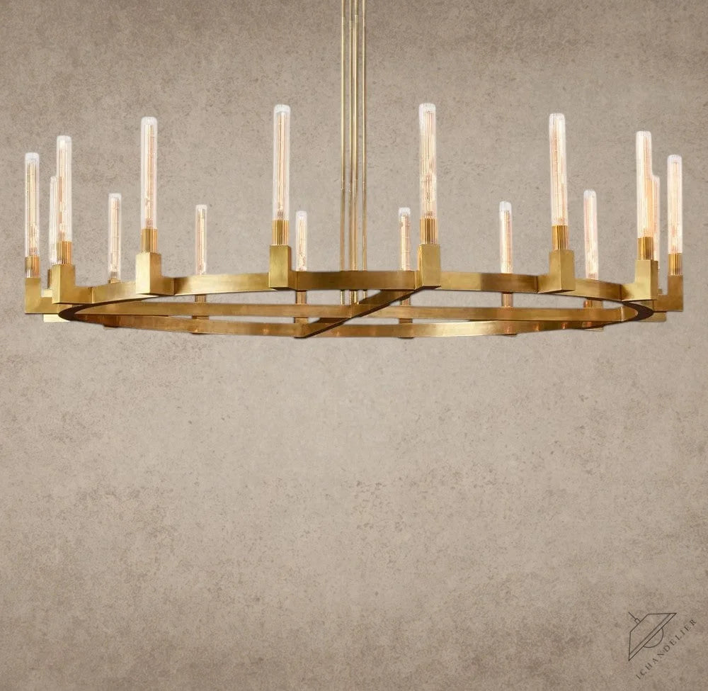 72" / Brass CANNELE ROUND CHANDELIER 36", 48", 60", 72"