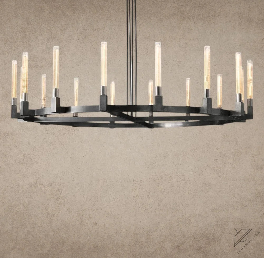 72" / Bronze CANNELE ROUND CHANDELIER 36", 48", 60", 72"