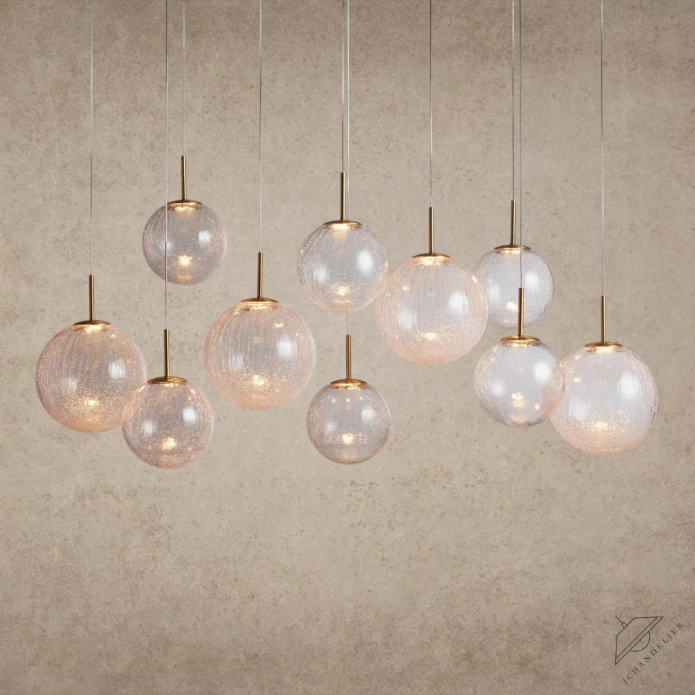 55" / Crackle Casen Linear Chandelier 55", 65"