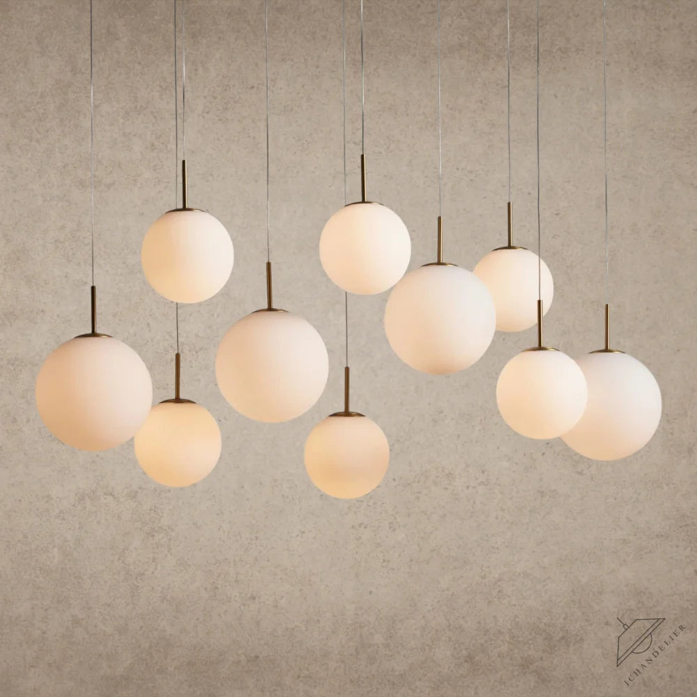 55" / Matte Opal Casen Linear Chandelier 55", 65"