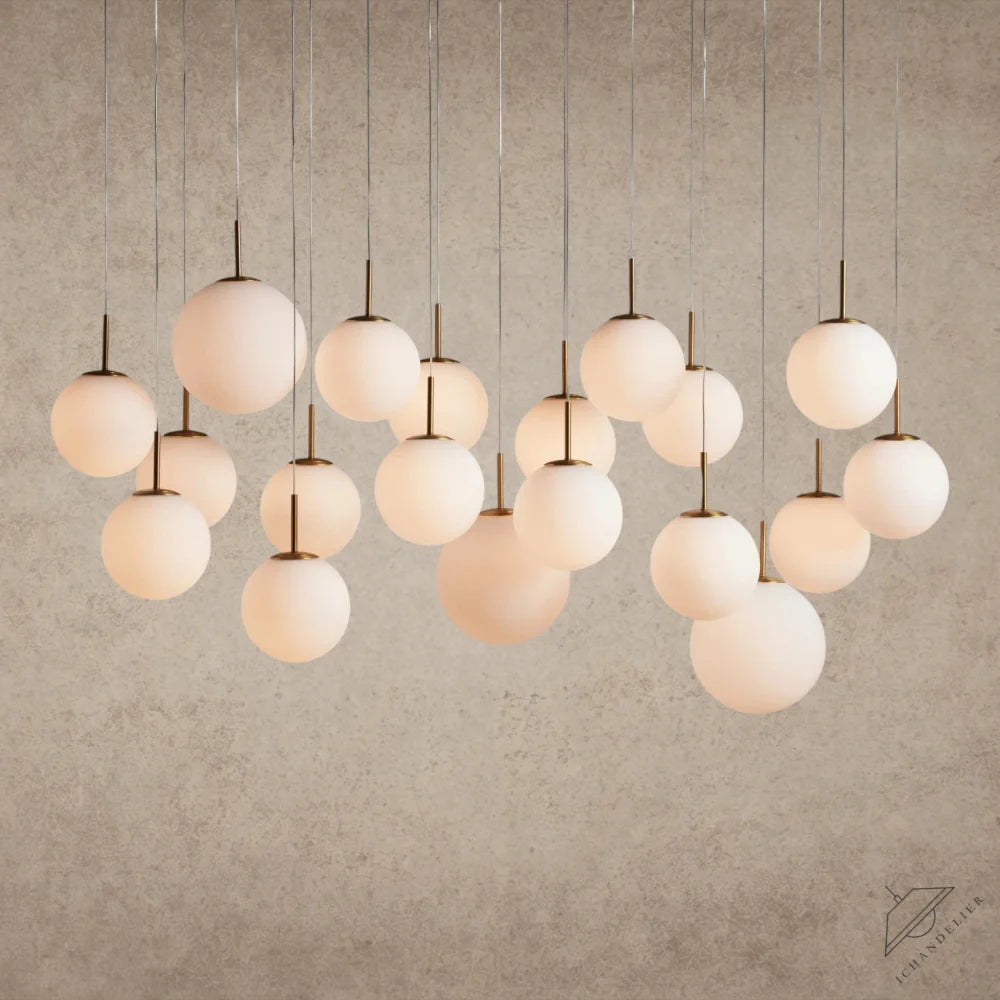 65" / Matte Opal Casen Linear Chandelier 55", 65"