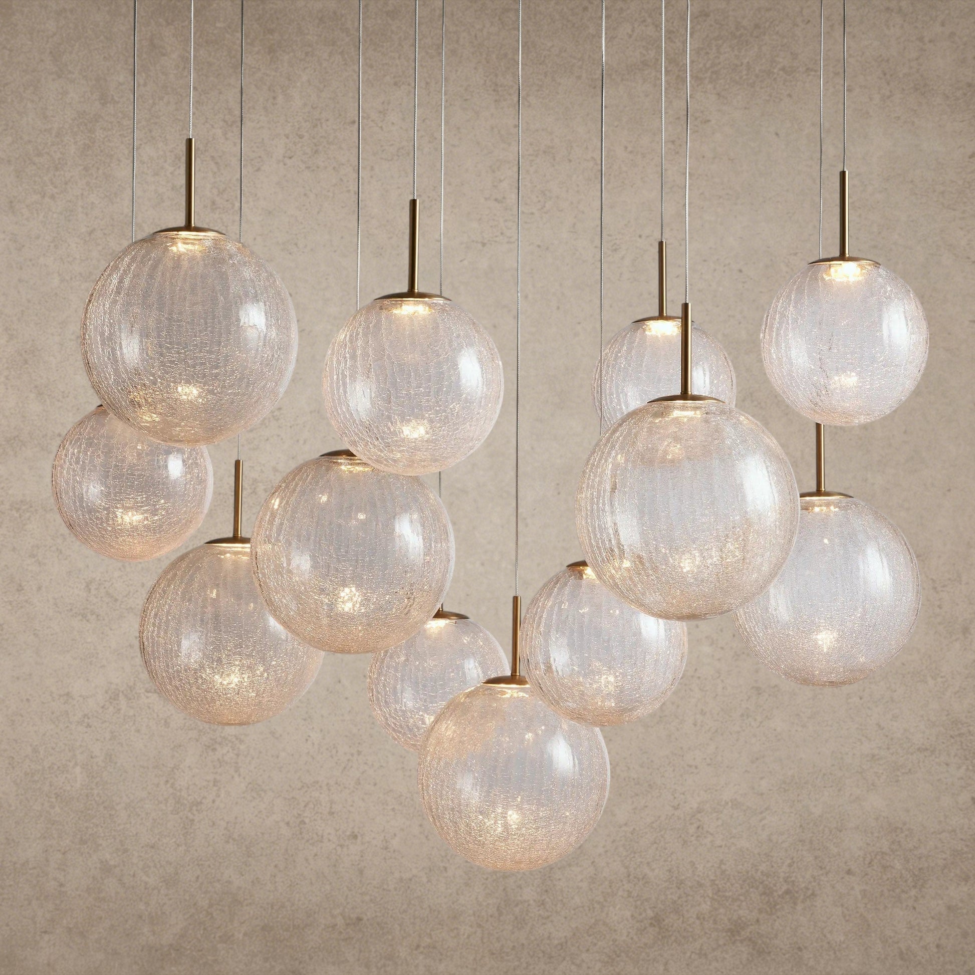 43" / CRACKLE Casen Round Chandelier 20", 28", 34", 43"
