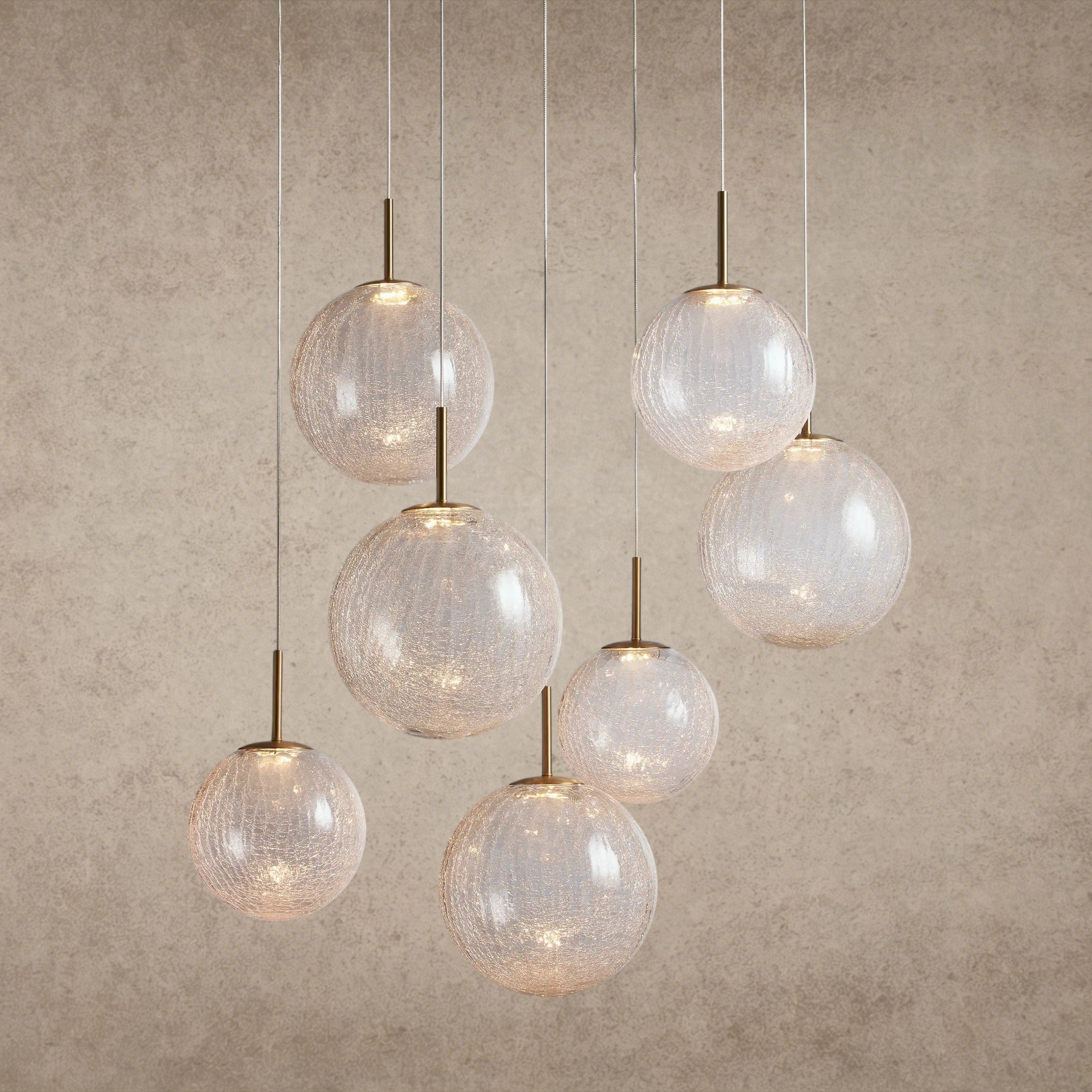 34" / CRACKLE Casen Round Chandelier 20", 28", 34", 43"