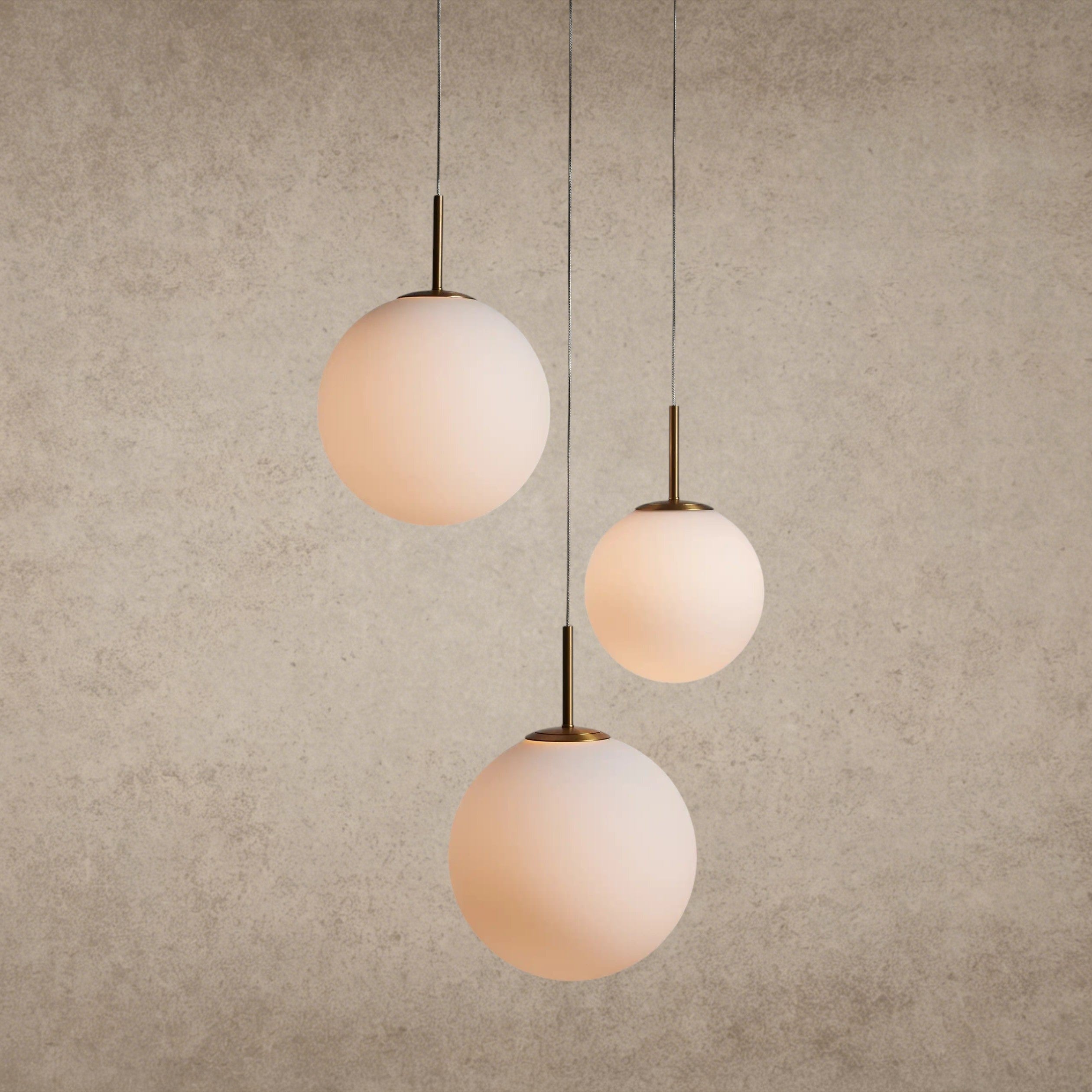 20" / MATTE OPAL Casen Round Chandelier 20", 28", 34", 43"