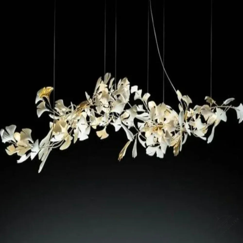 Ceramic Ginkgo Branch Chandelier Light