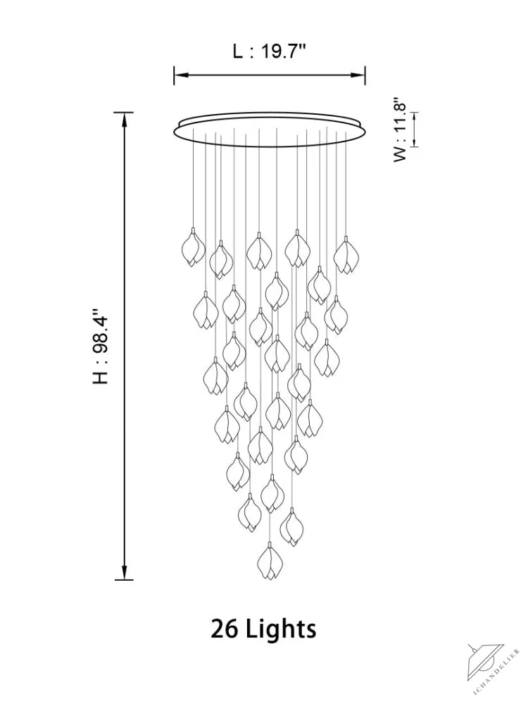 Ceramic LED Cluster Bloom Chandelier by Aurorae Lighting