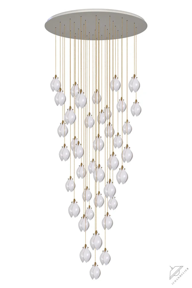 Ceramic LED Cluster Bloom Chandelier by Aurorae Lighting