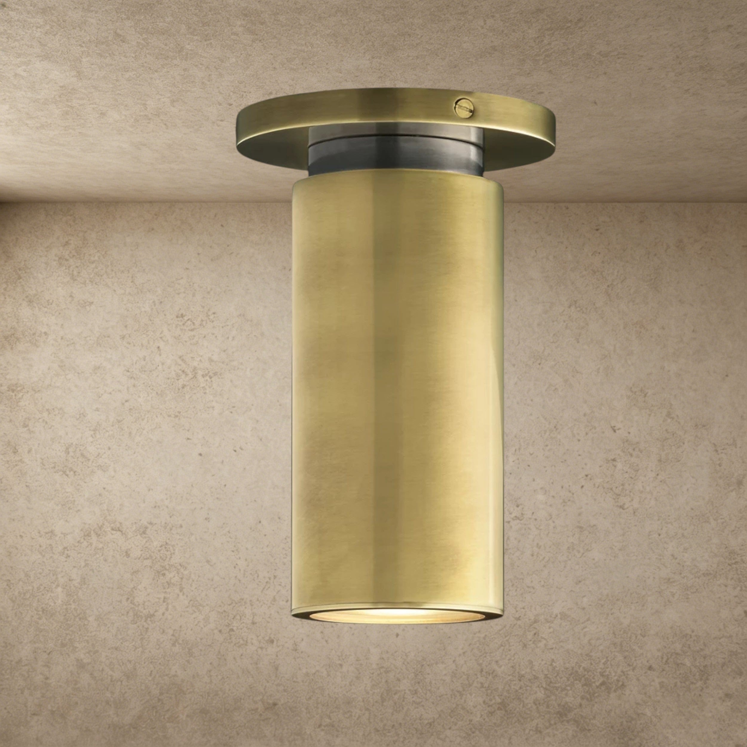 Brass/ Bronze Champeaux Flushmount 7"
