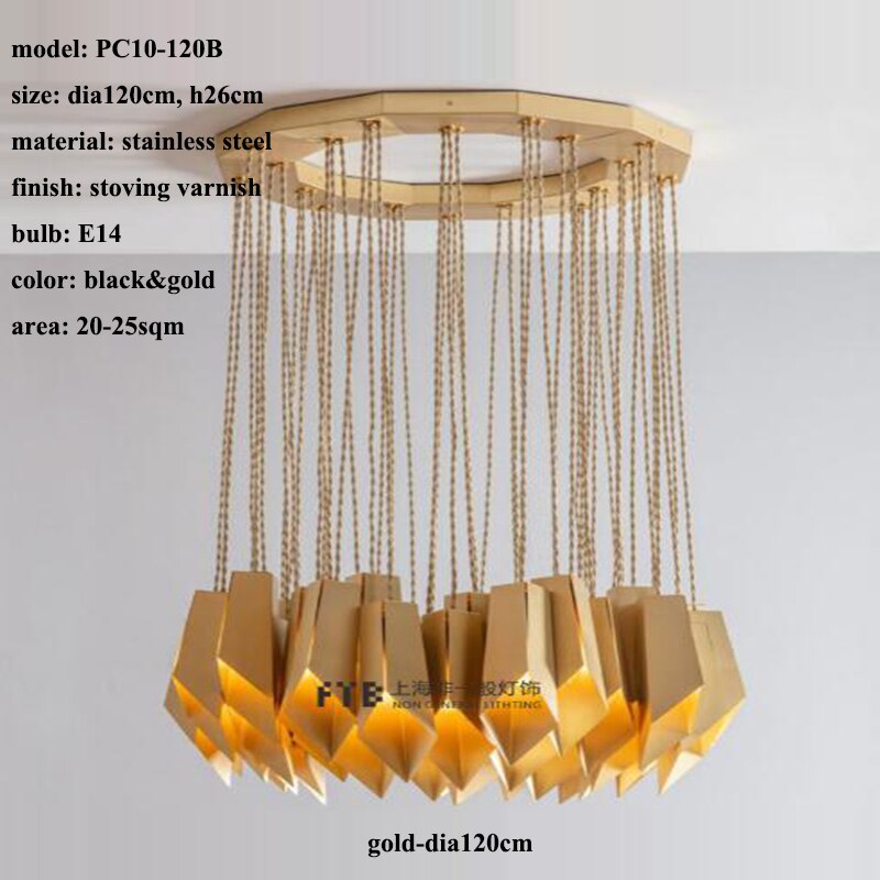 Bronze Fold Linear Chandelier