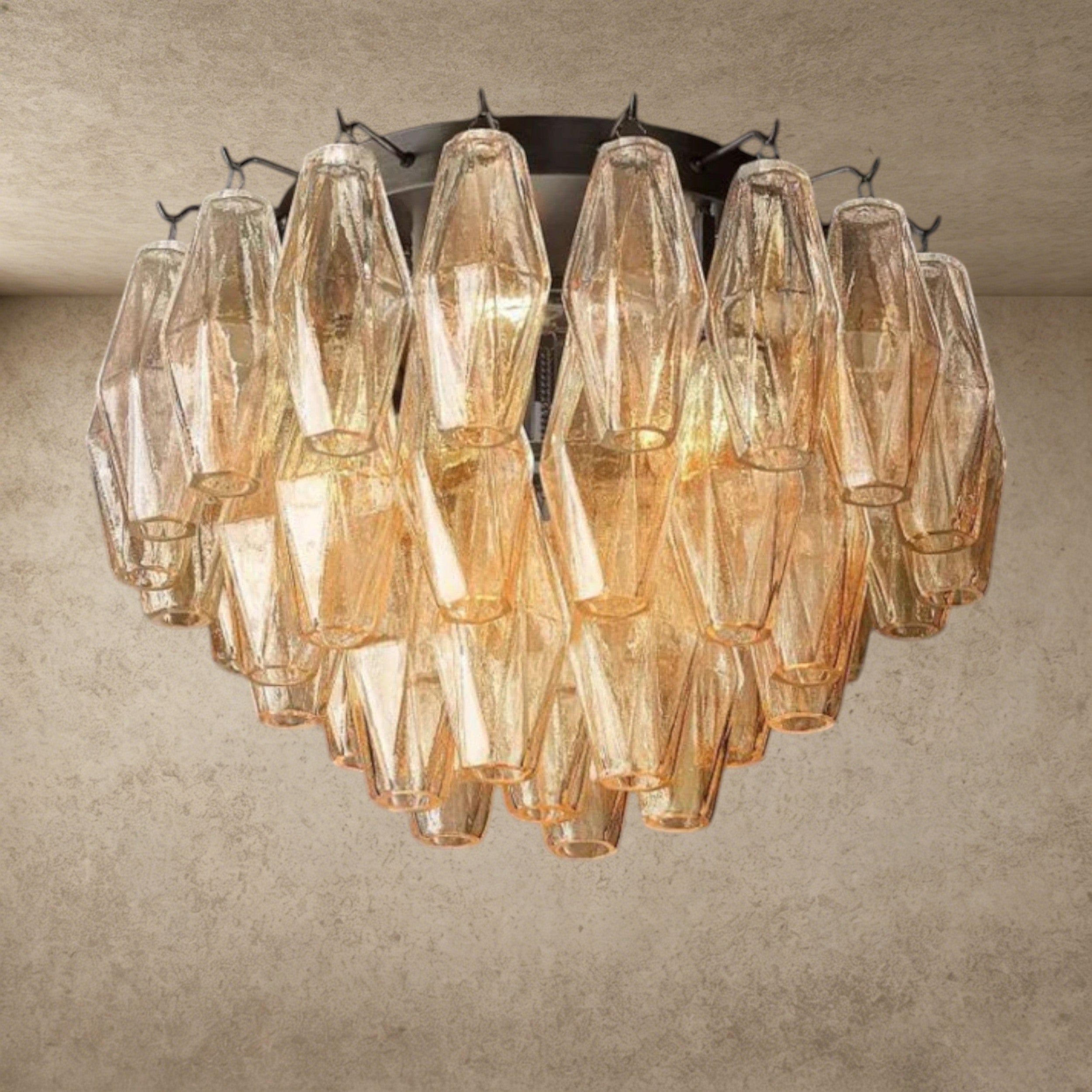 17" / Bronze / Clear Chiara Clear/ Smoke Glass Flushmount 17", 22"