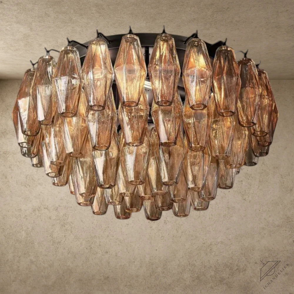 22" / Bronze / Smoke Chiara Clear/ Smoke Glass Flushmount 17", 22"