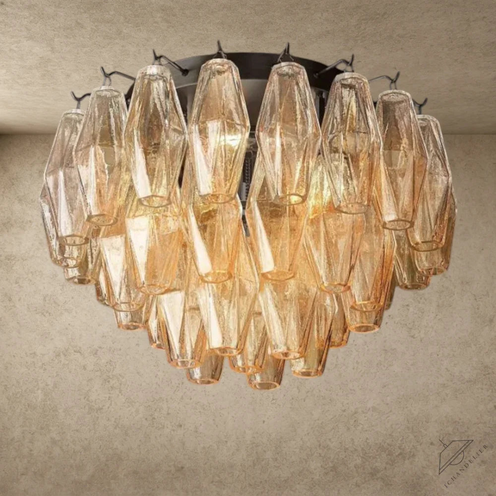 17" / Bronze / Clear Chiara Clear/ Smoke Glass Flushmount 17", 22"