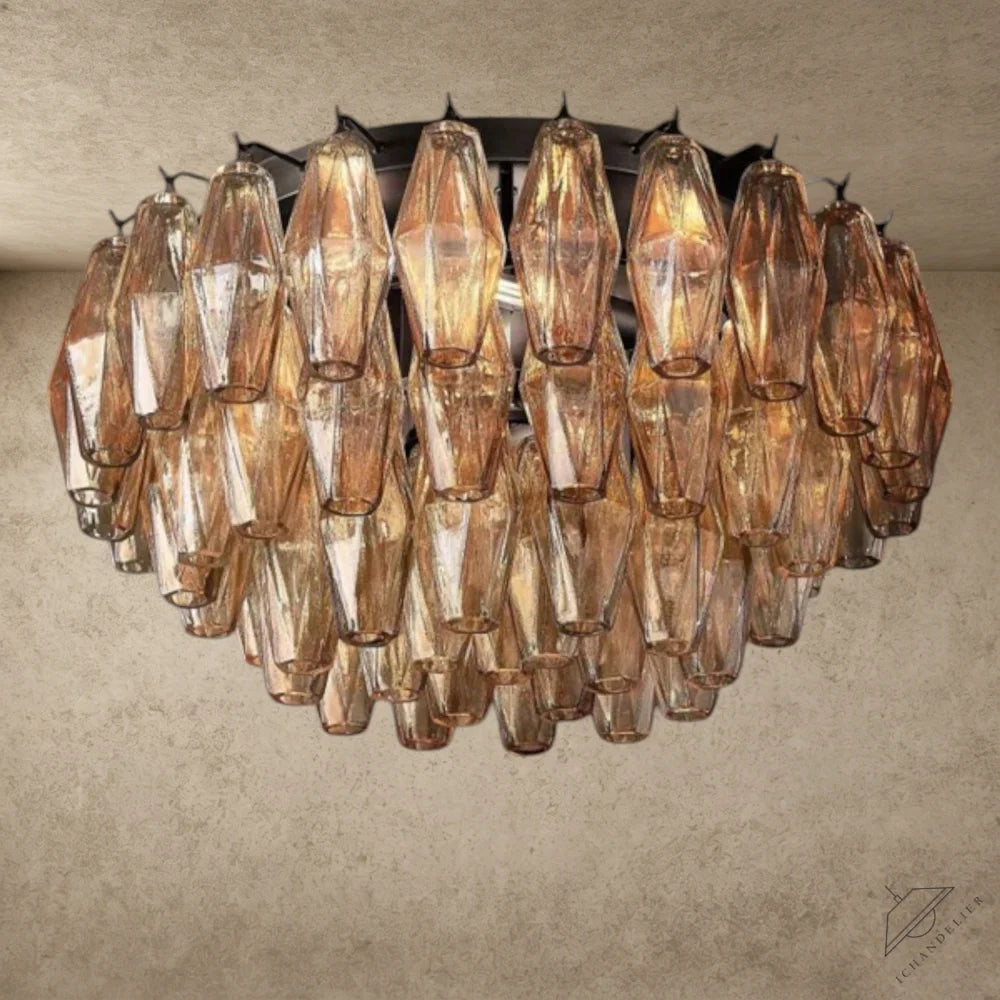 17" / Bronze / Smoke Chiara Clear/ Smoke Glass Flushmount 17", 22"