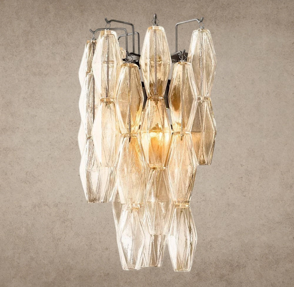 Clear / Bronze CHIARA CLEAR/ SMOKE GLASS SCONCE 19"