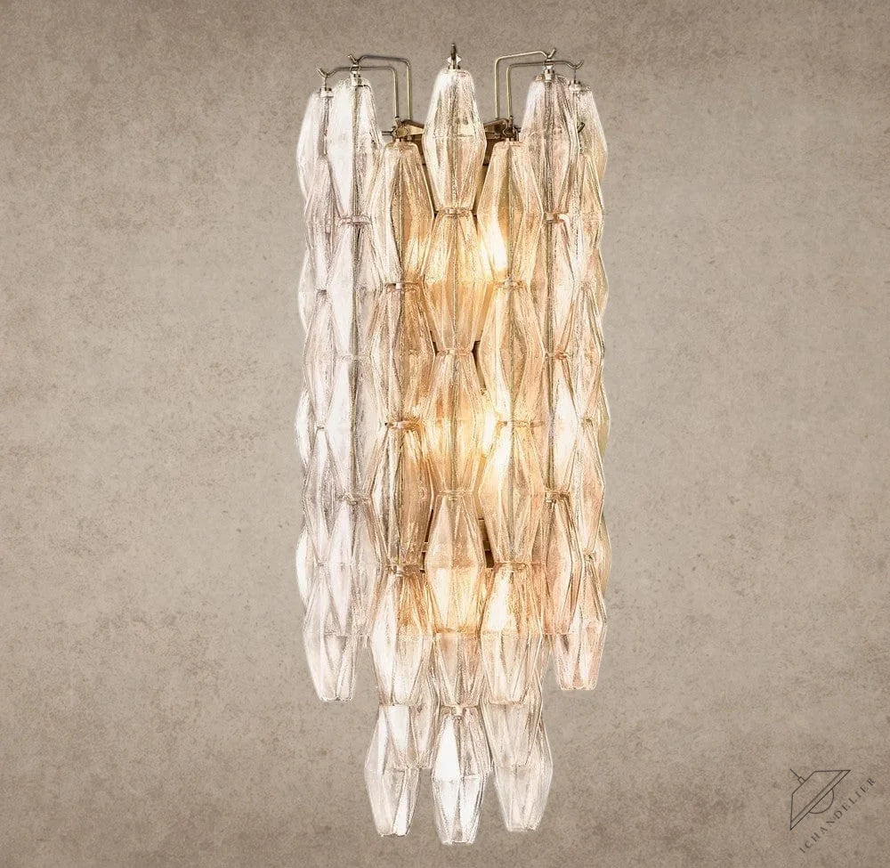 Clear / Brass CHIARA CLEAR/ SMOKE GLASS GRAND SCONCE 30"