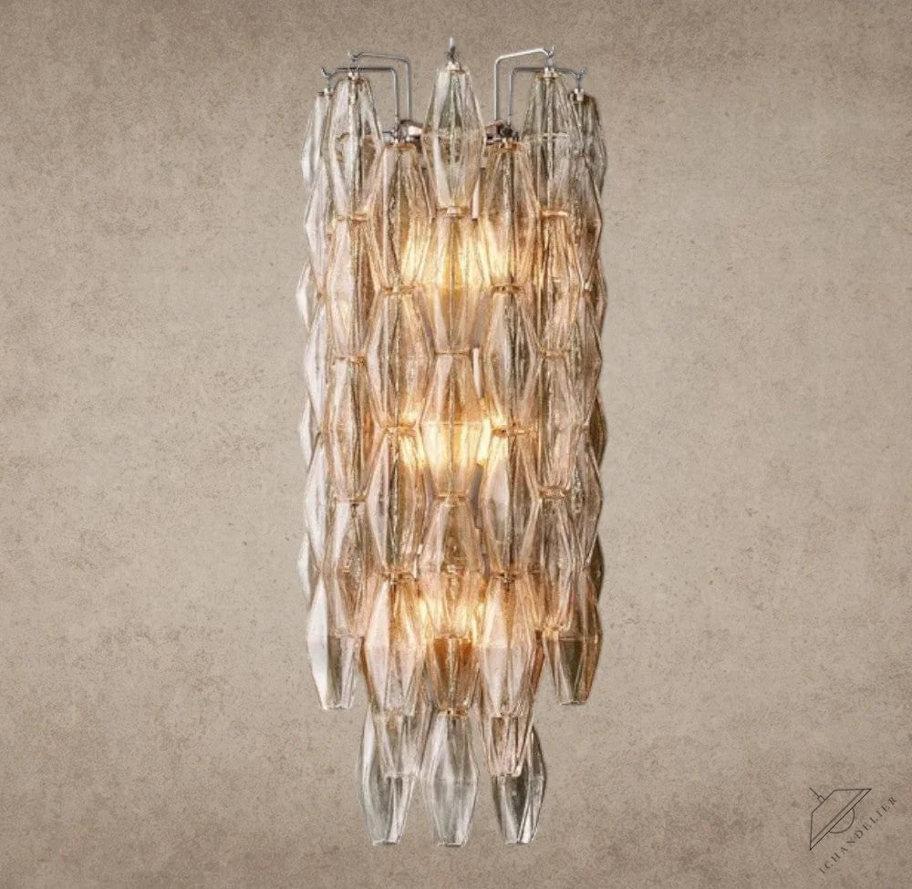 Clear / Nickle CHIARA CLEAR/ SMOKE GLASS GRAND SCONCE 30"