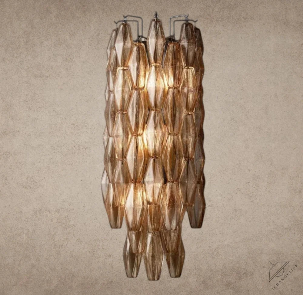 Smoke / Bronze CHIARA CLEAR/ SMOKE GLASS GRAND SCONCE 30"