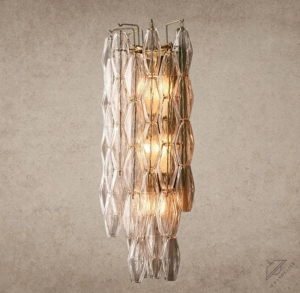 CHIARA CLEAR/ SMOKE GLASS GRAND SCONCE 30"