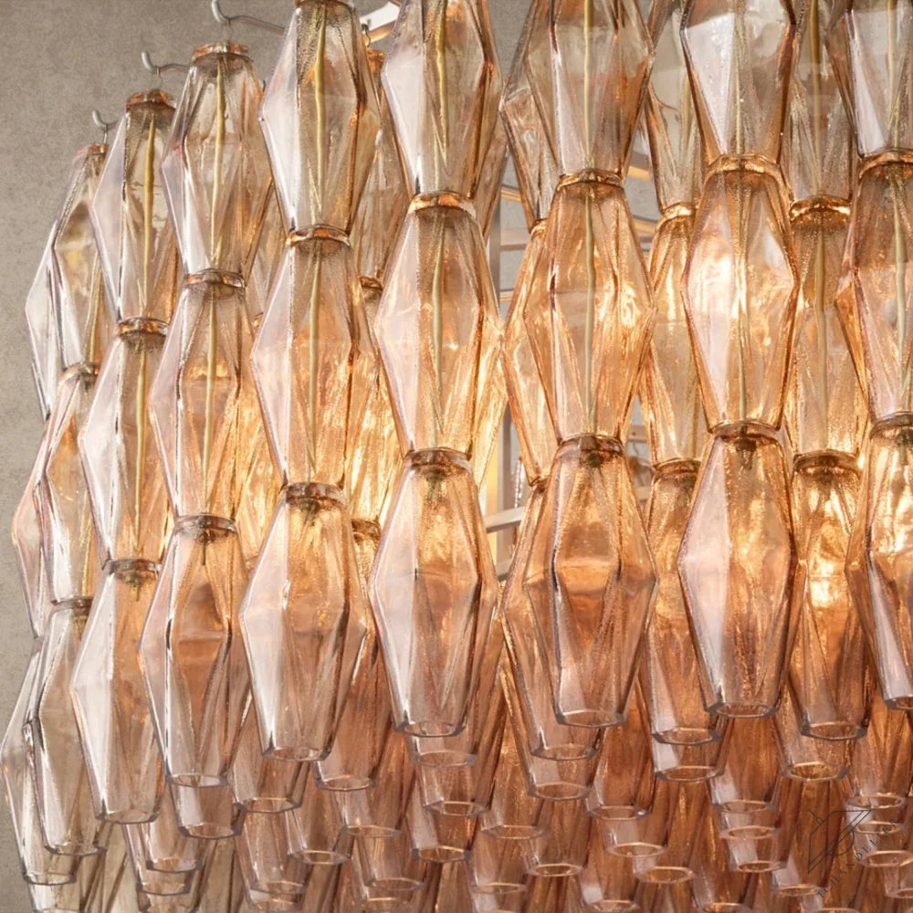 CHIARA CLEAR/ SMOKE GLASS ROUND CHANDELIER 37", 47", 62"