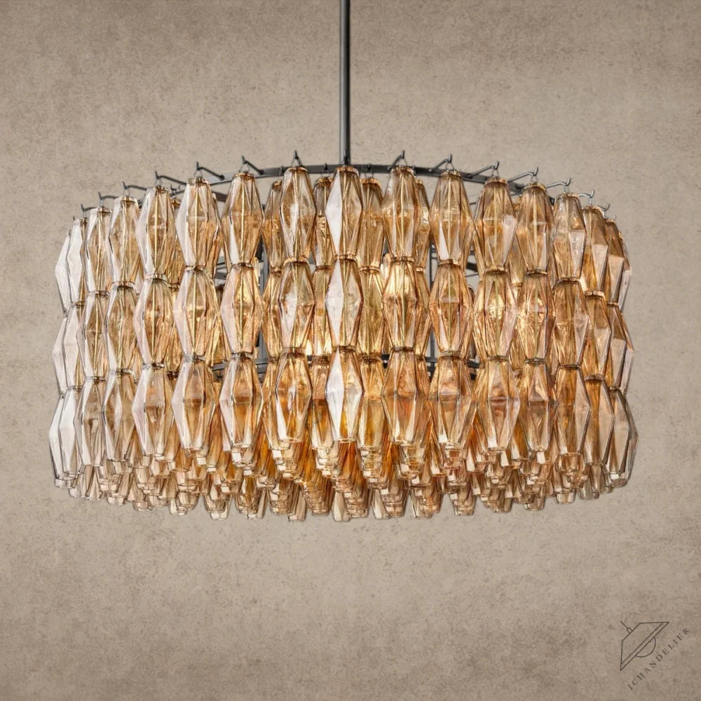37" / Smoke / Bronze CHIARA CLEAR/ SMOKE GLASS ROUND CHANDELIER 37", 47", 62"