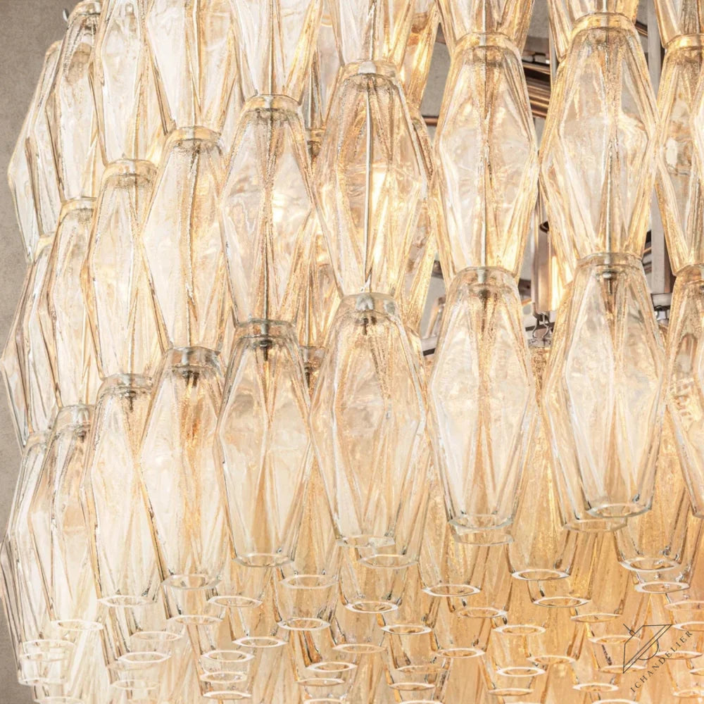 CHIARA CLEAR/ SMOKE GLASS ROUND CHANDELIER 37", 47", 62"