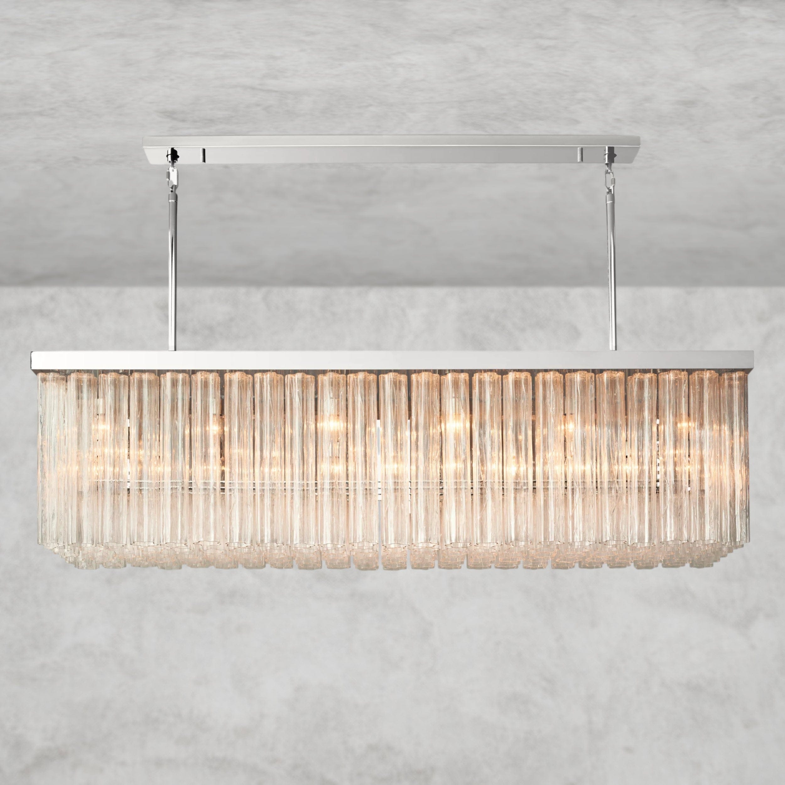 73" / Nickle Cielo Rectangular Chandelier 54", 73"