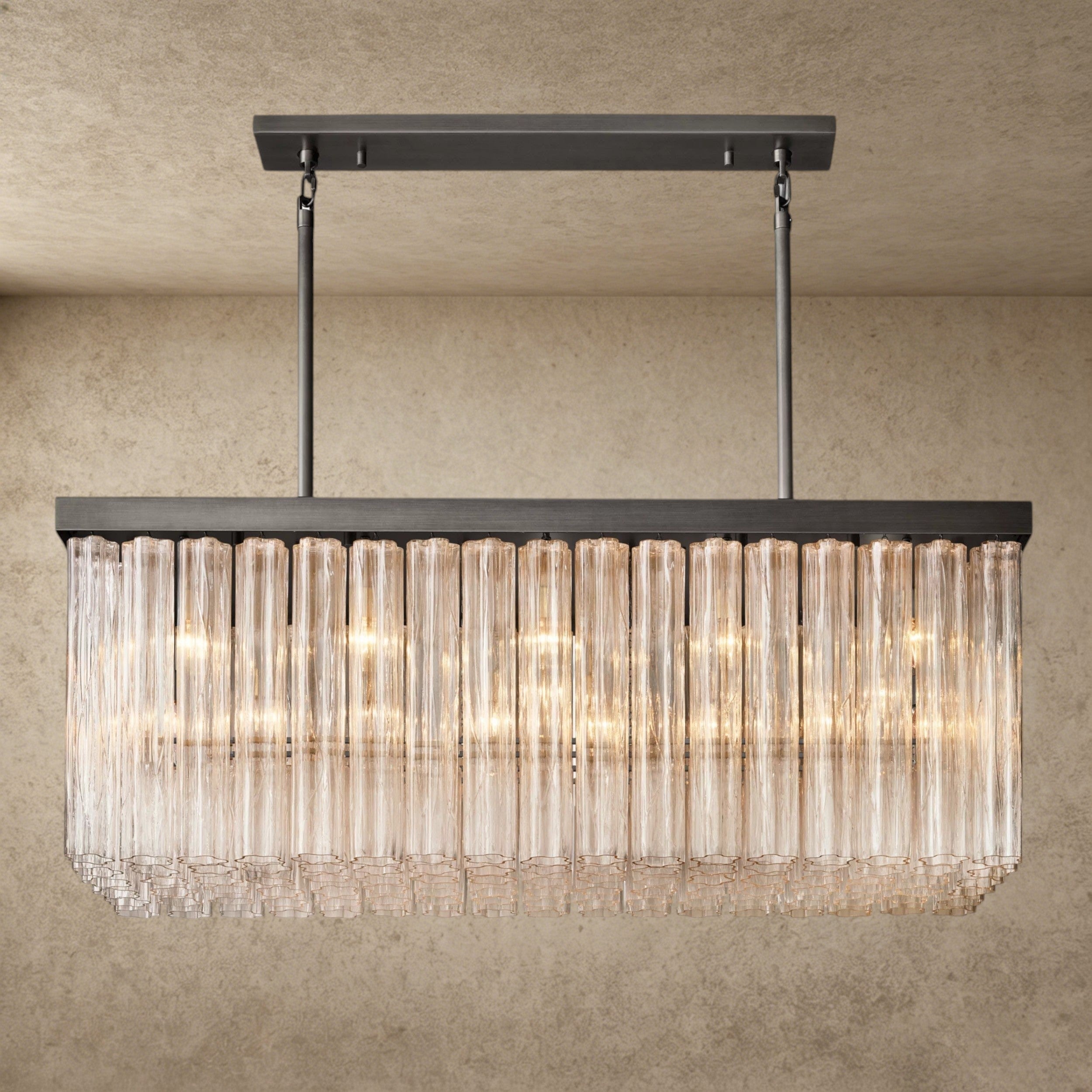 54" / Bronze Cielo Rectangular Chandelier 54", 73"