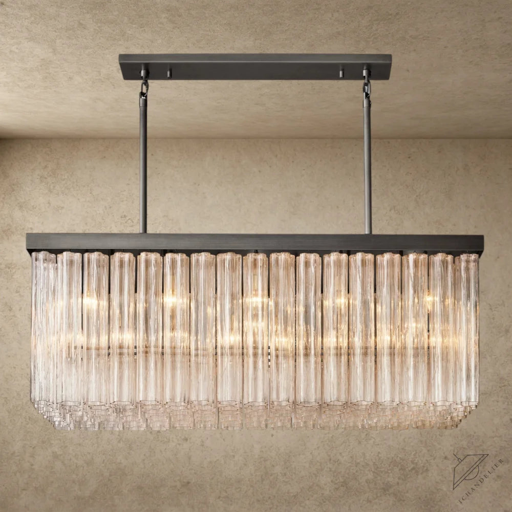 54" / Bronze Cielo Rectangular Chandelier 54", 73"