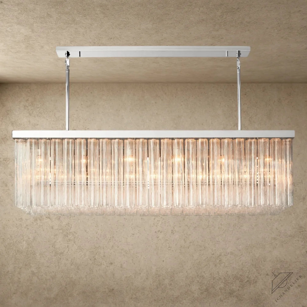 73" / Nickle Cielo Rectangular Chandelier 54", 73"