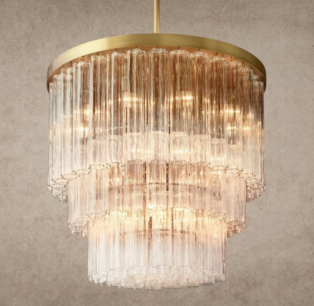 36" / Brass Cielo Three-Tier Round Chandelier 36", 48"