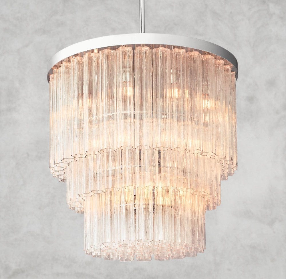 36" / Nickle Cielo Three-Tier Round Chandelier 36", 48"