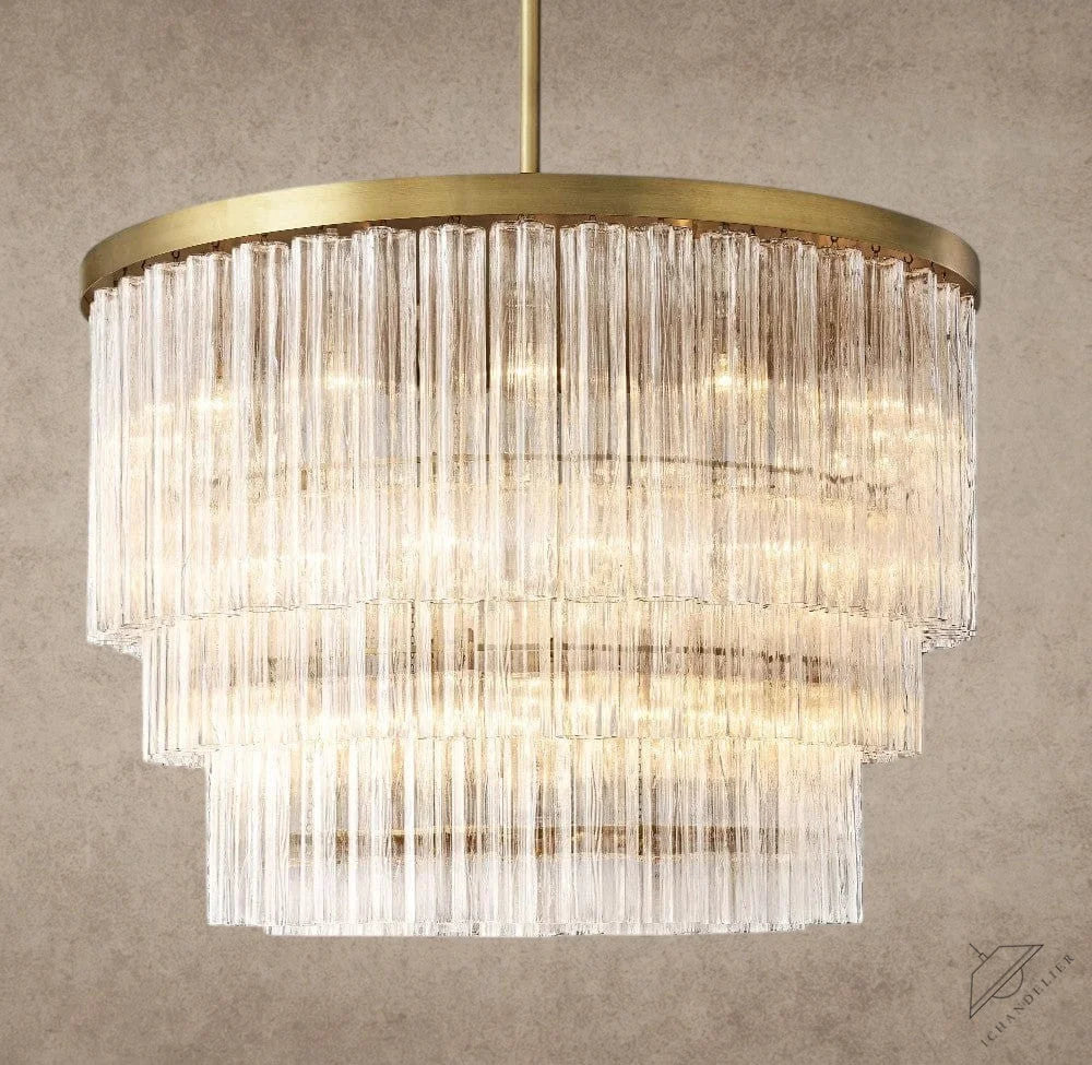 48" / Brass Cielo Three-Tier Round Chandelier 36", 48"