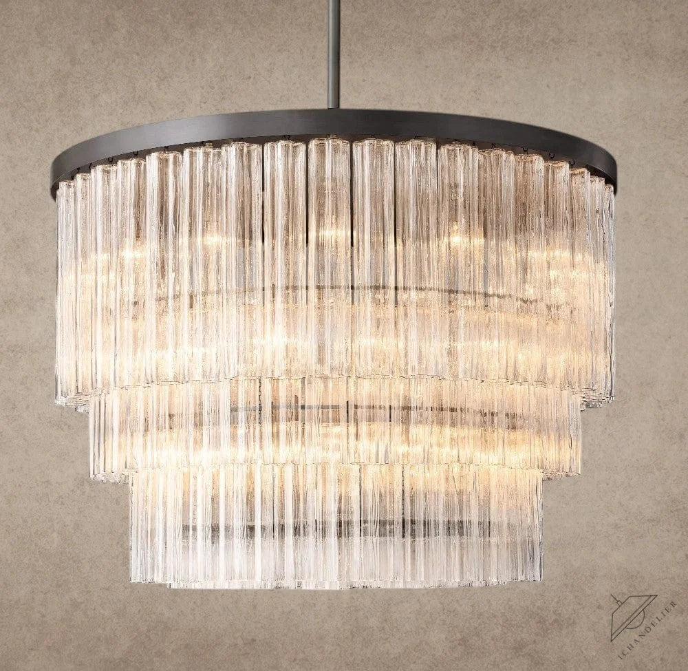 48" / Bronze Cielo Three-Tier Round Chandelier 36", 48"