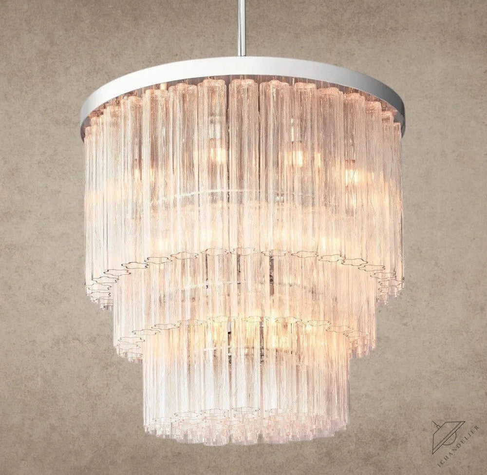 36" / Nickle Cielo Three-Tier Round Chandelier 36", 48"