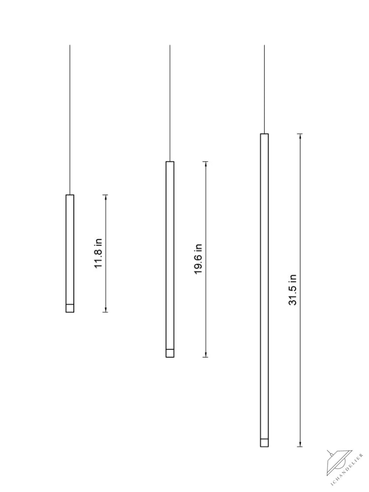 Clustered Tubes LED Chandelier by Aurorae Lighting
