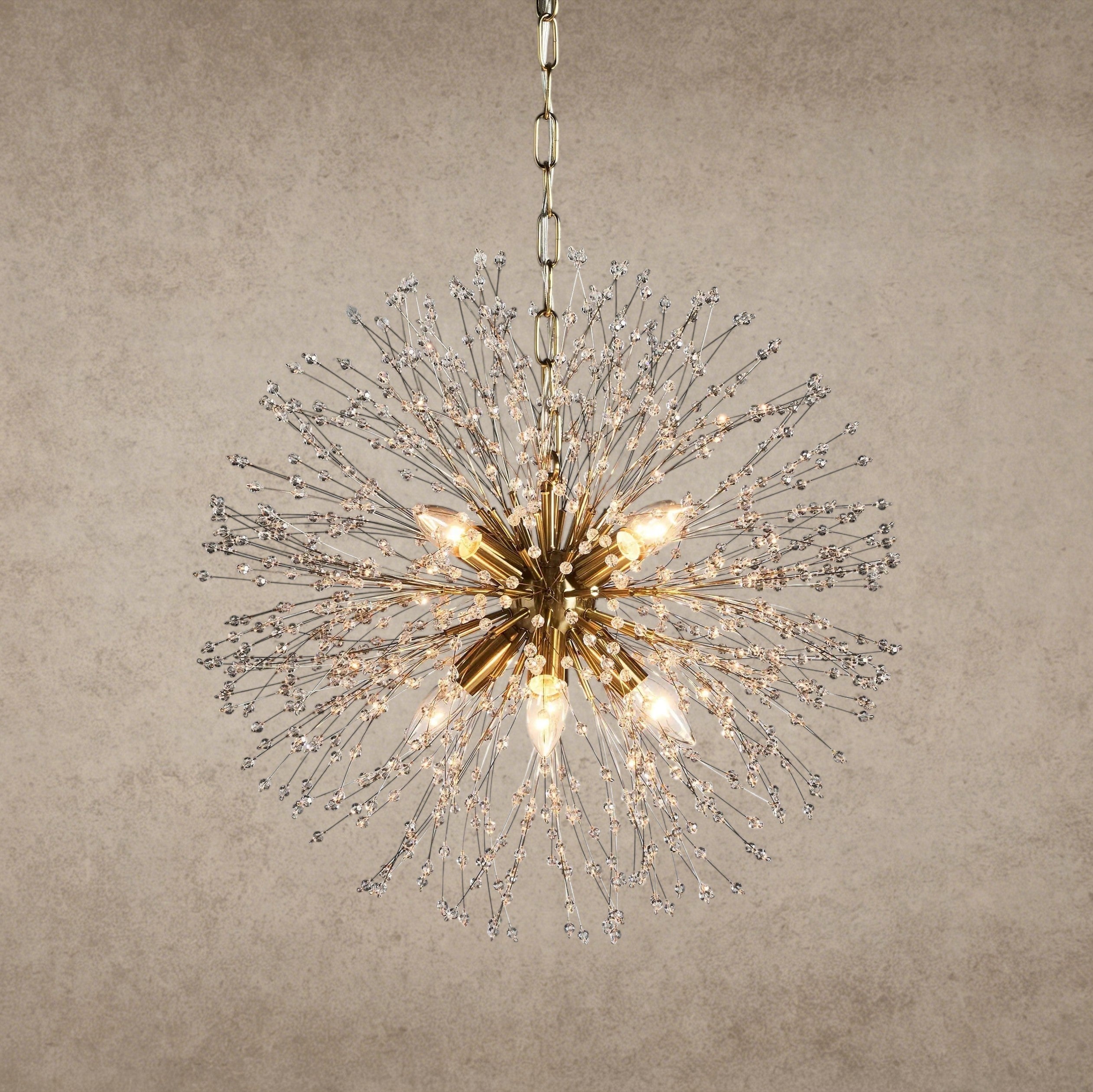 22" / Brass Dandelion Round Chandelier 22", 30", 43"